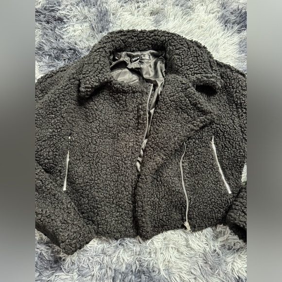 Shein Cropped Teddy Coat - Picture 2 of 5